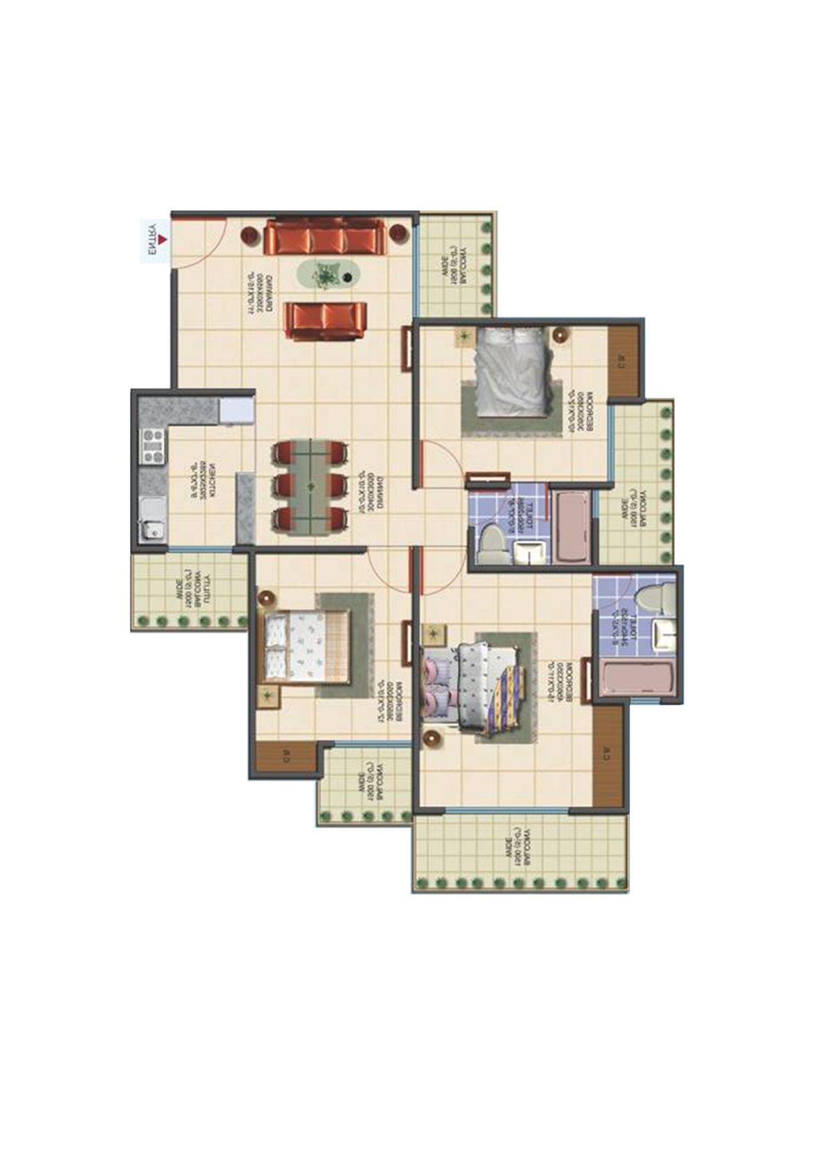 Aims Golf Avenue D Unit 5 Floor Plan