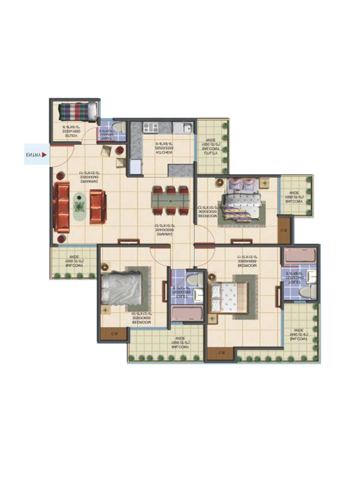 Aims Golf Avenue E Unit 1 Floor Plan