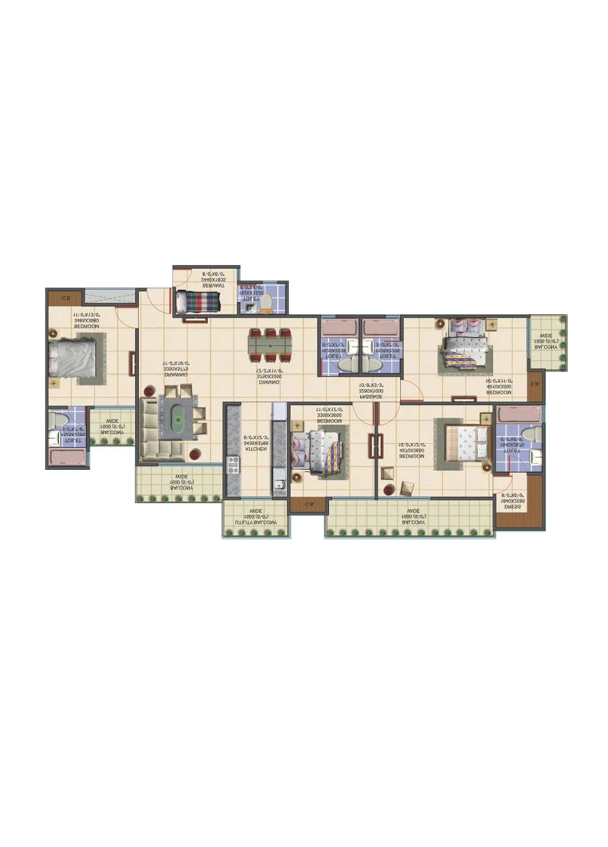 Aims Golf Avenue A Unit 4 Floor Plan