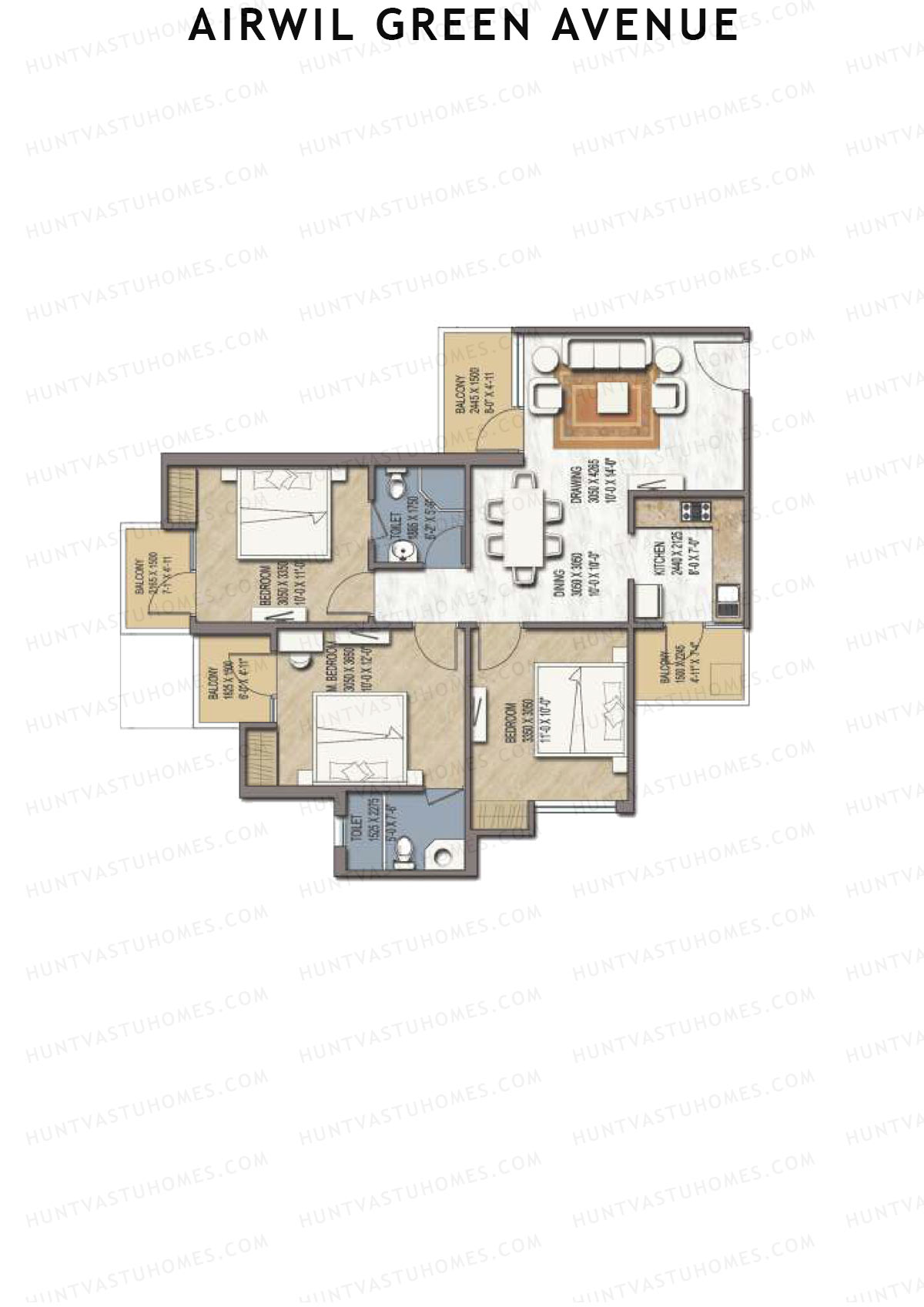 Airwil Green Avenue Beetel Unit 2 Floor Plan