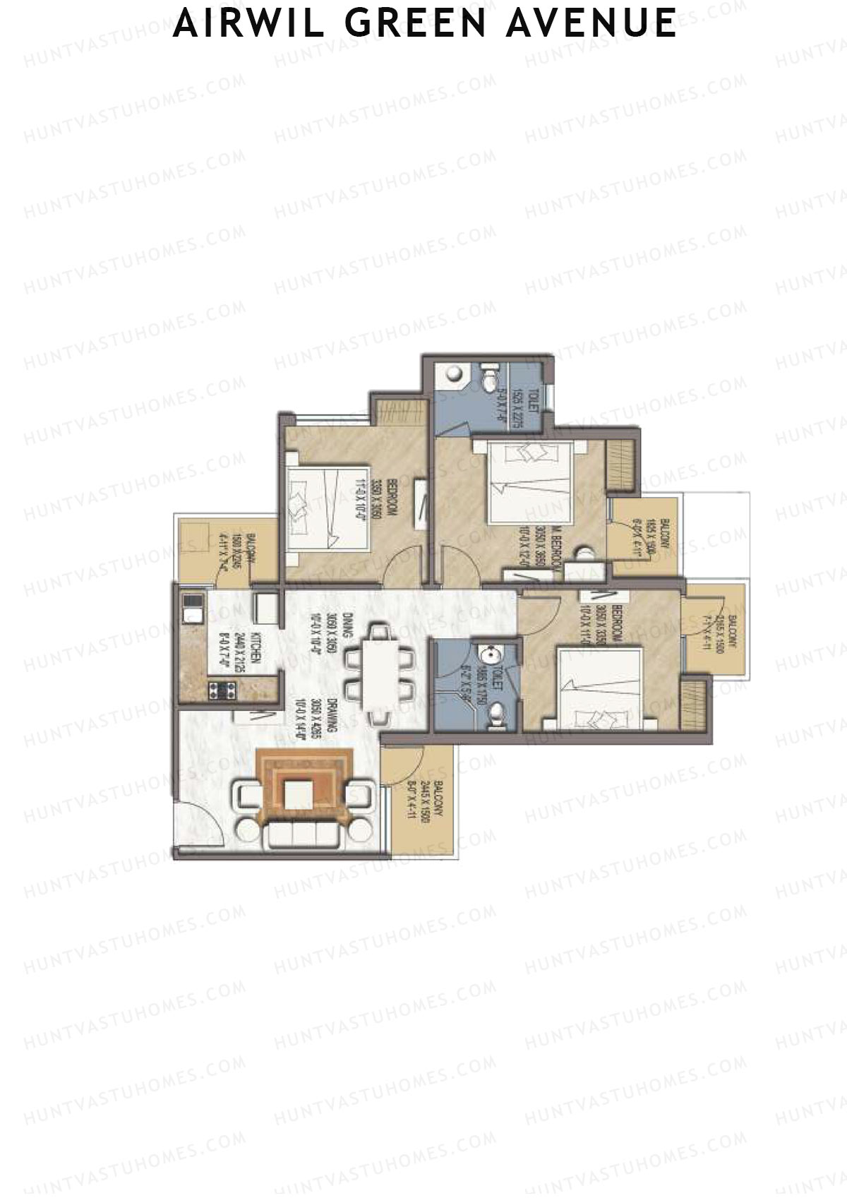 Airwil Green Avenue Lotus Unit 7 Floor Plan
