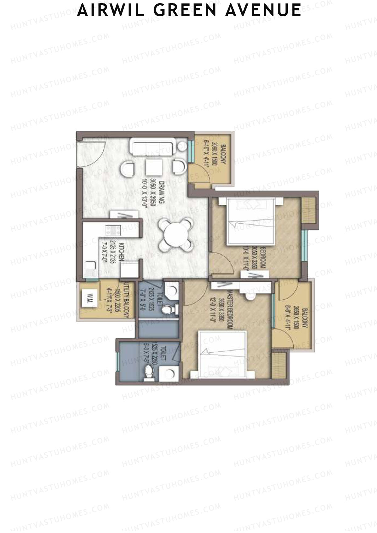 Airwil Green Avenue Oakwood Unit 11 Floor Plan