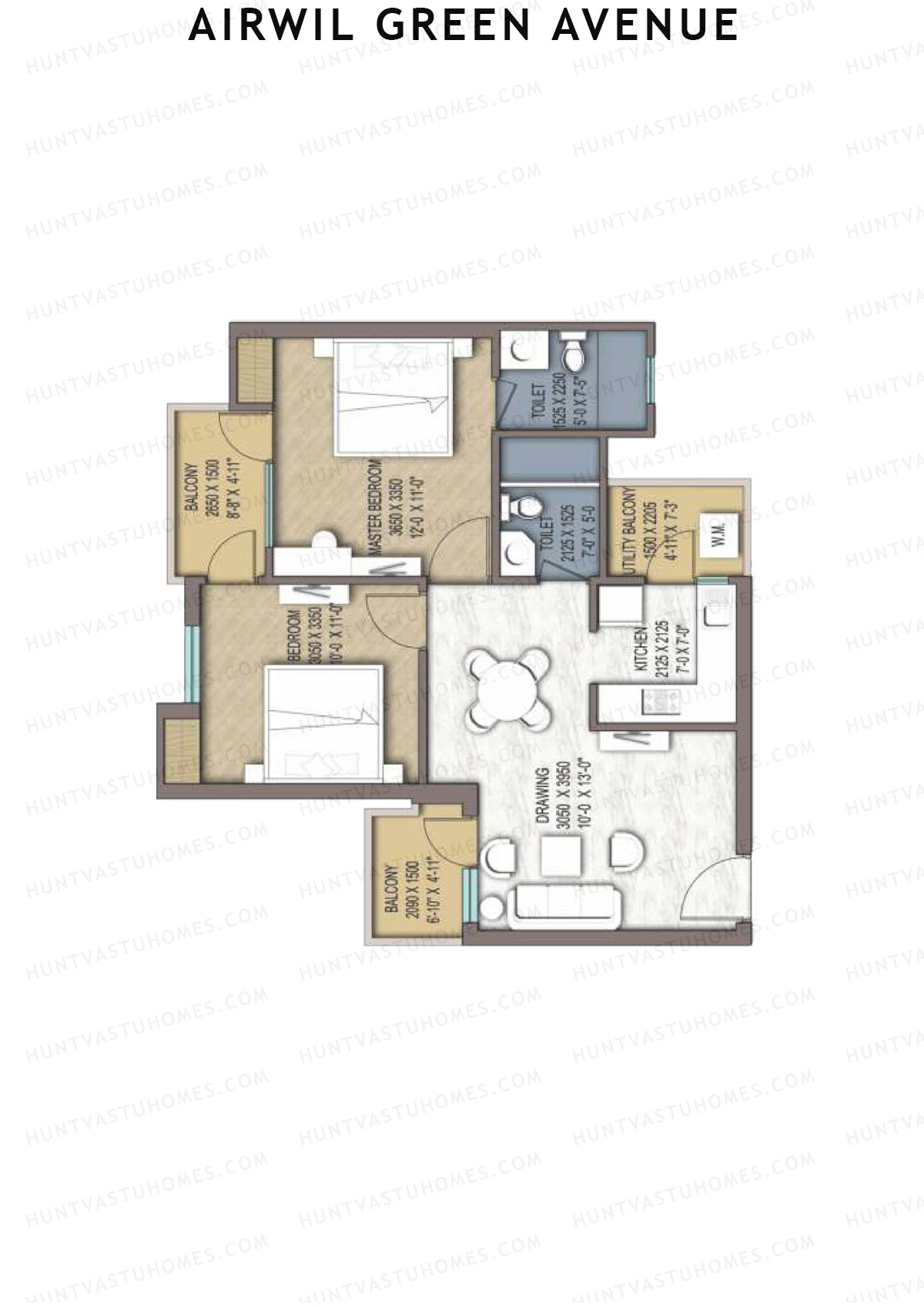 Airwil Green Avenue Oakwood Unit 6 Floor Plan