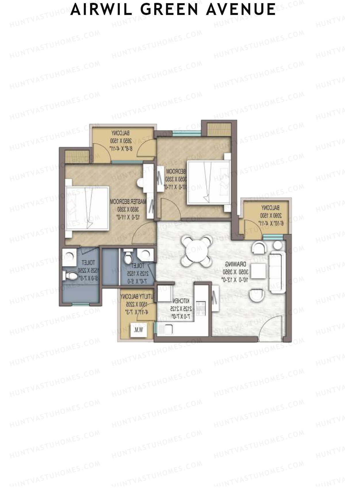 Airwil Green Avenue Oakwood Unit 9 Floor Plan