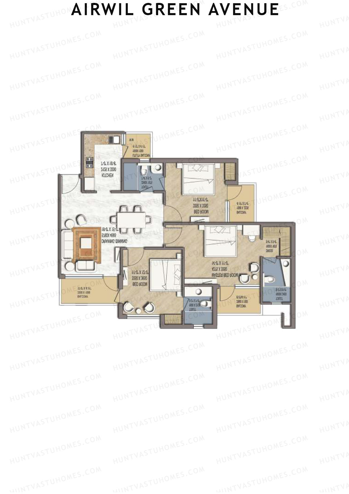 Airwil Green Avenue Orchid Unit 1 Floor Plan