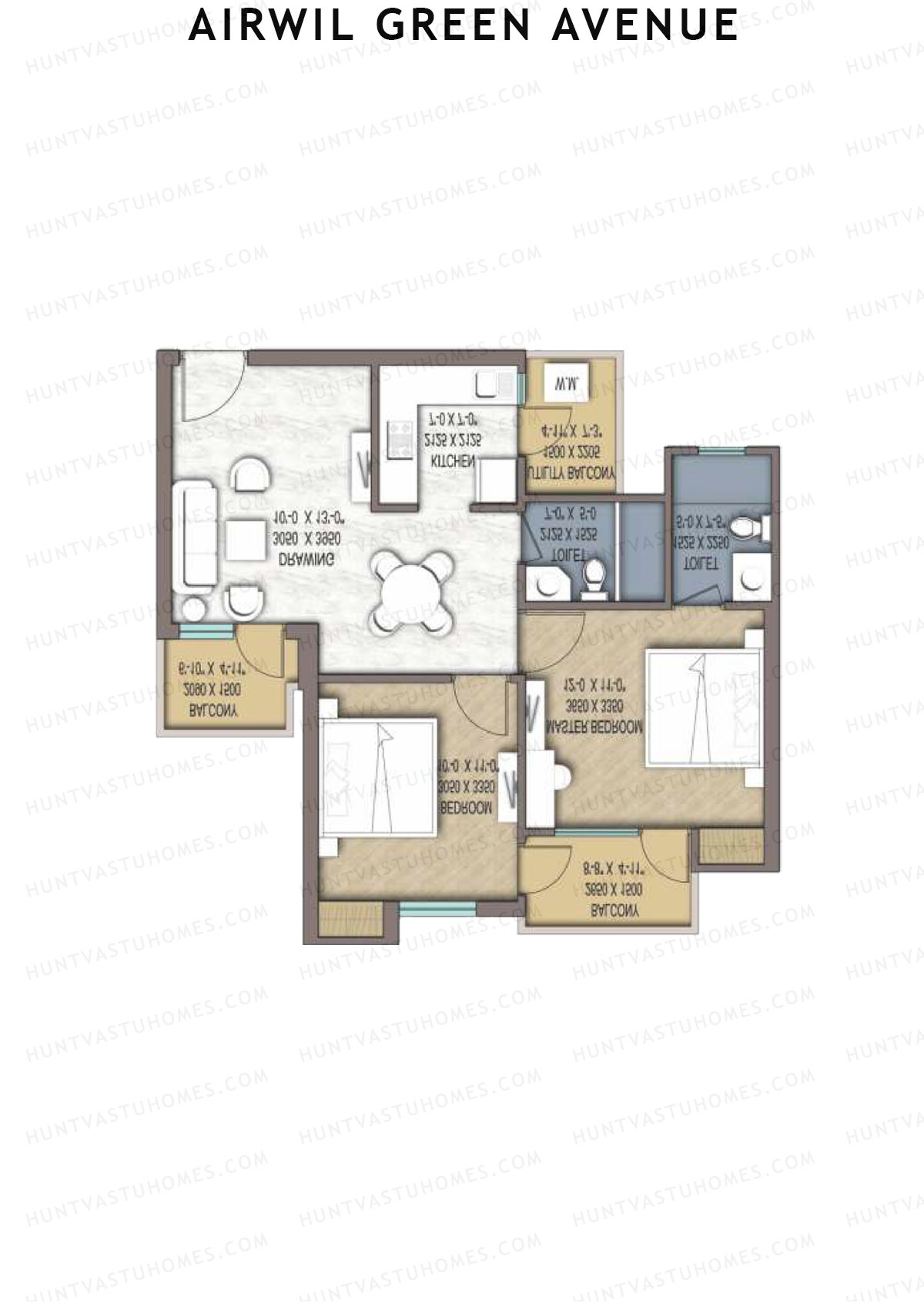 Airwil Green Avenue Rosewood Unit 1 Floor Plan