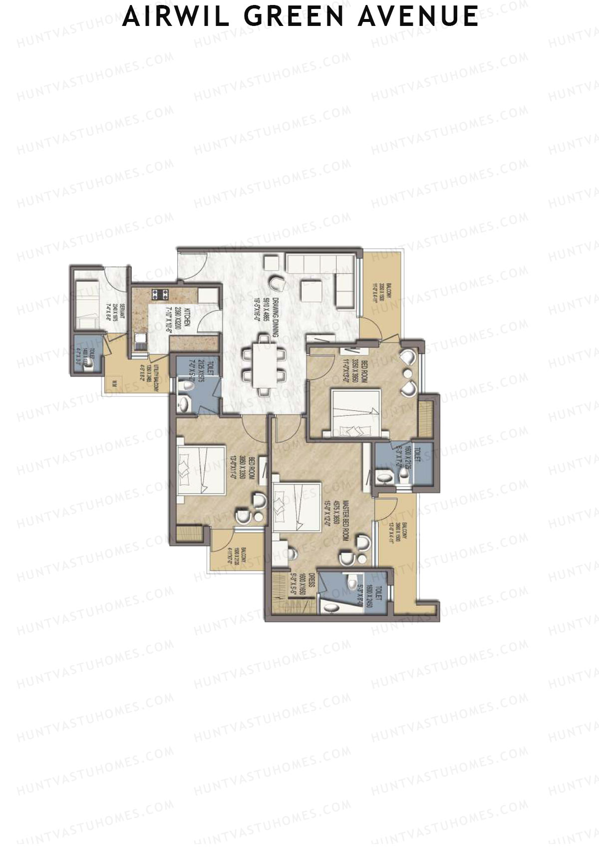 Airwil Green Avenue Rosewood Unit 8 Floor Plan
