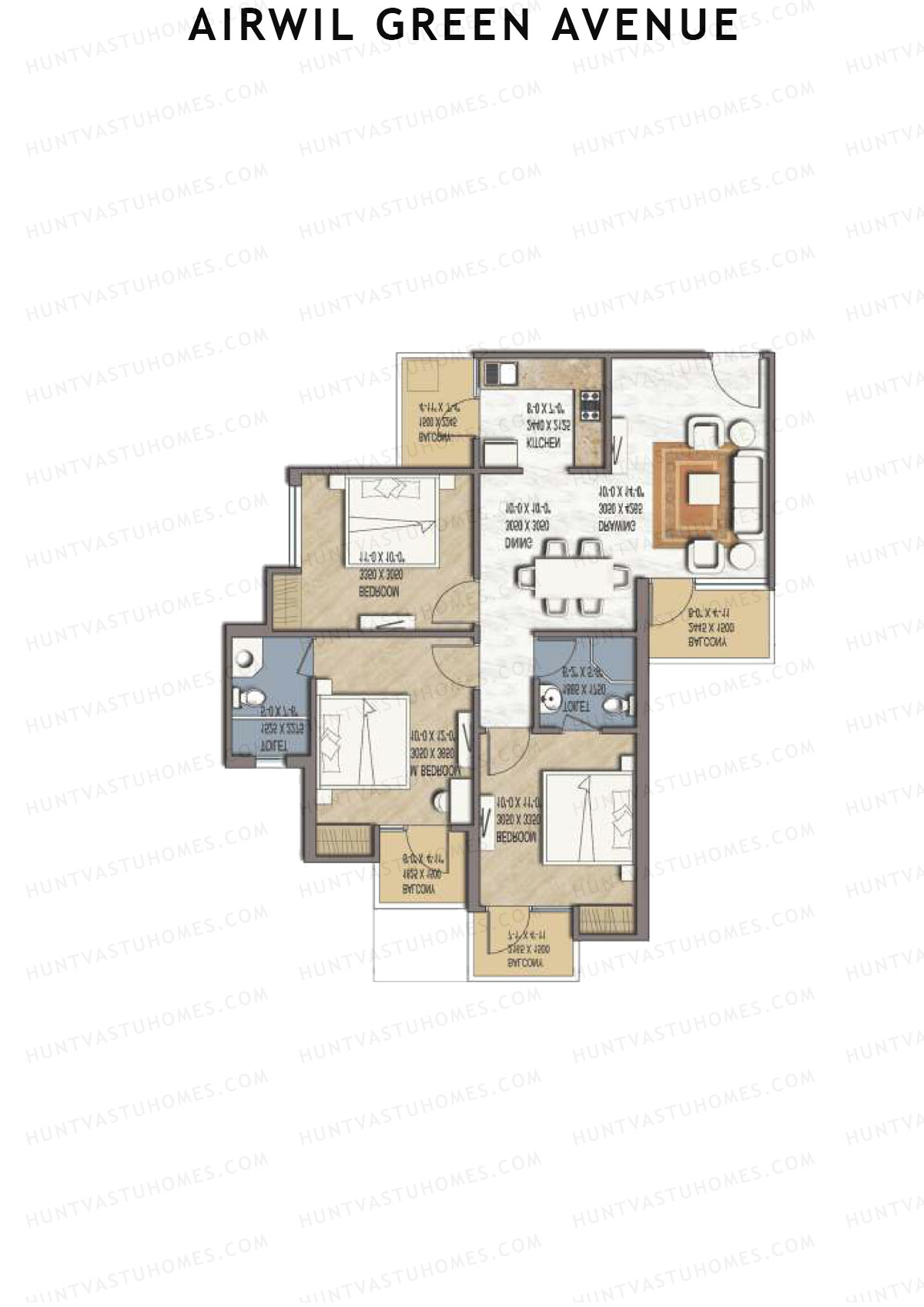 Airwil Green Avenue Tulip Unit 10 Floor Plan