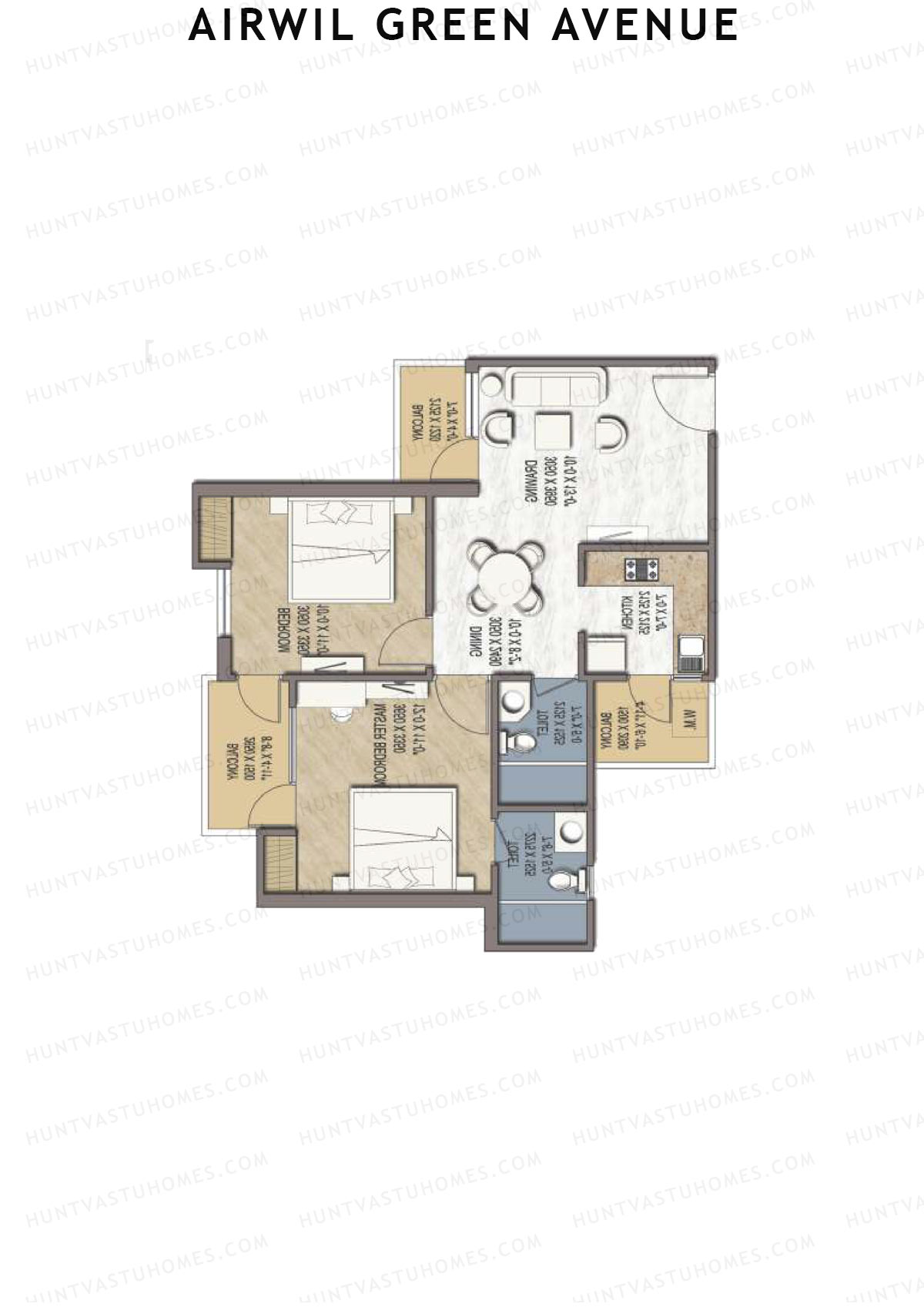 Airwil Green Avenue Tulip Unit 3 Floor Plan