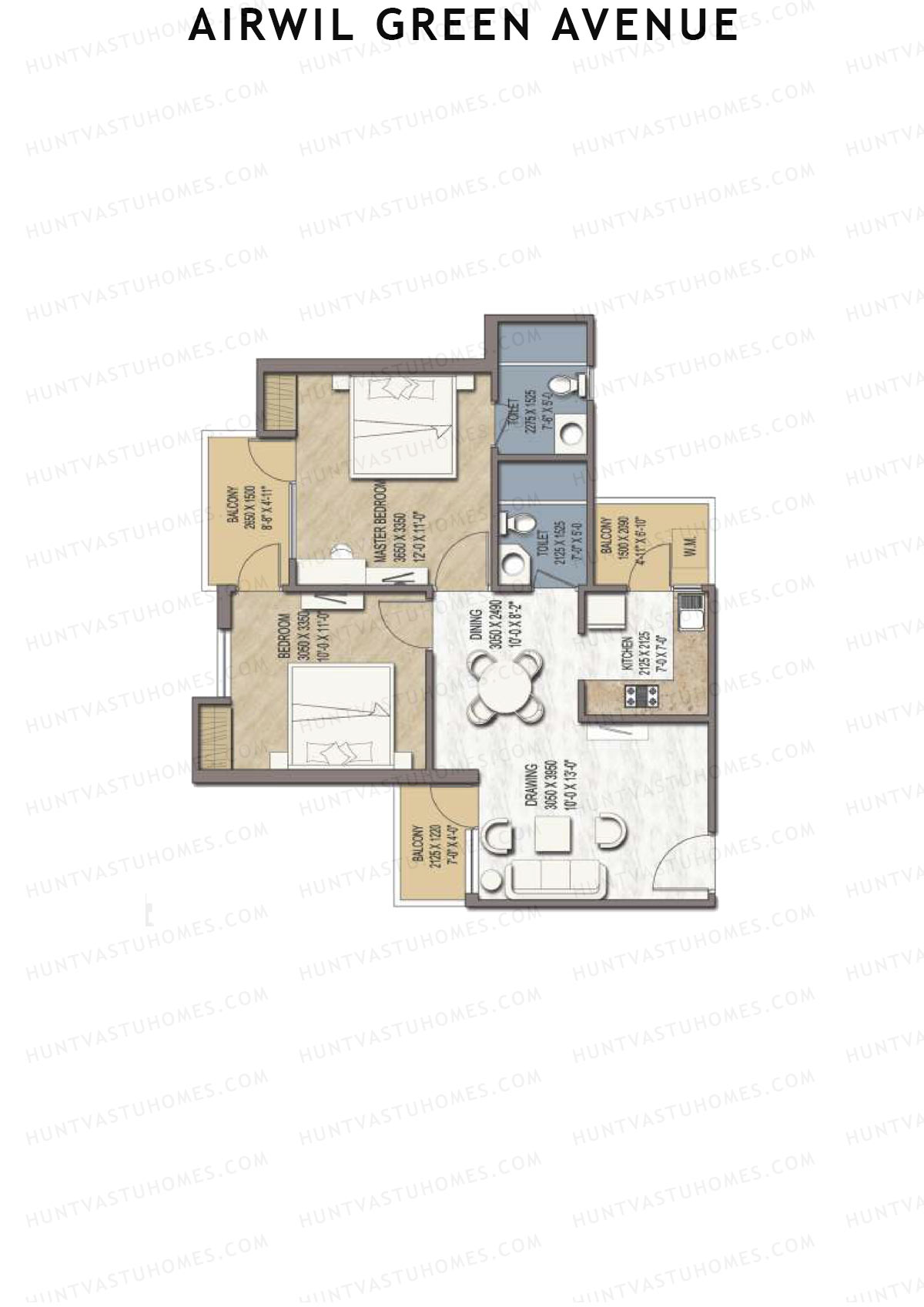 Airwil Green Avenue Tulip Unit 4 Floor Plan