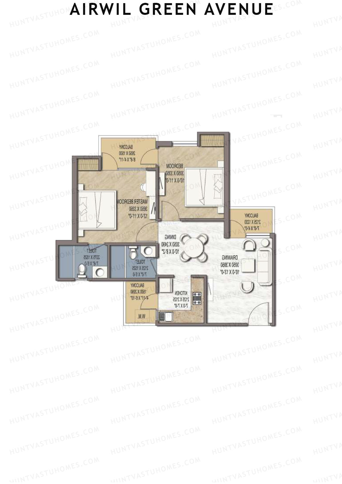 Airwil Green Avenue Tulip Unit 5 Floor Plan