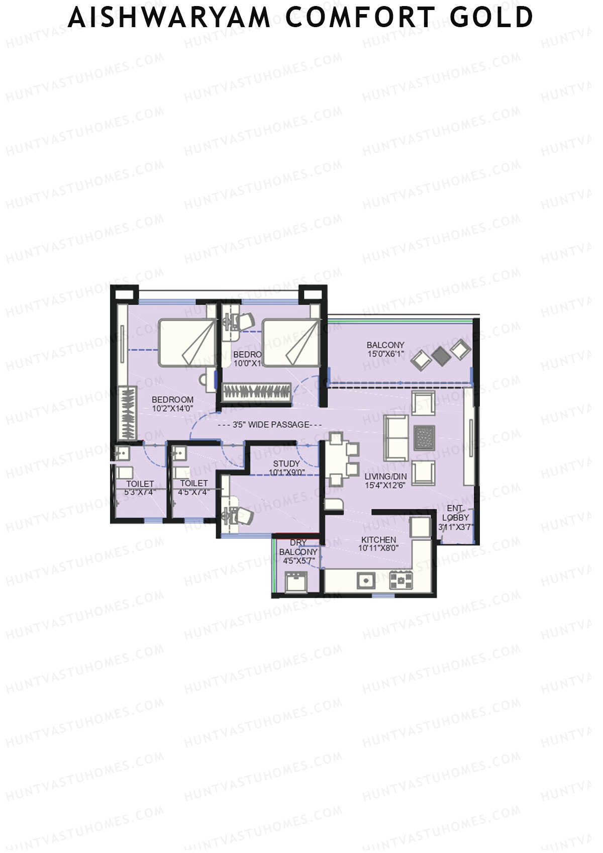 Aishwaryam Comfort Gold Tower D Unit 1 Floor Plan