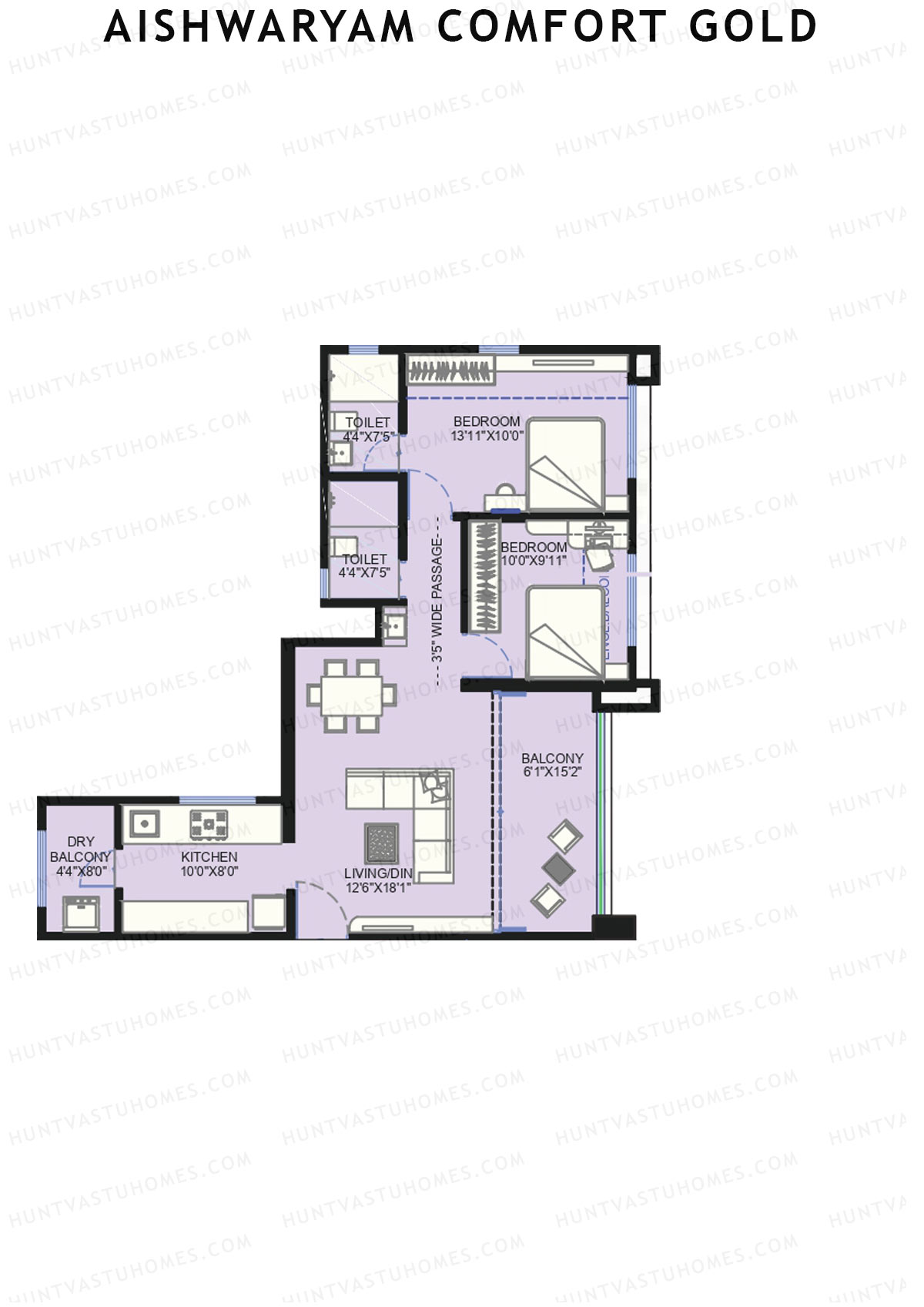 Aishwaryam Comfort Gold Tower D Unit 3 Floor Plan