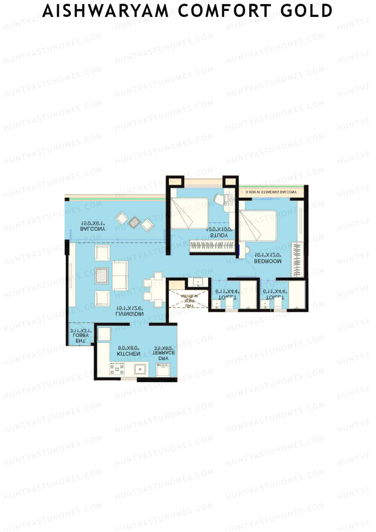 Aishwaryam Comfort Gold Tower E Unit 1 Floor Plan