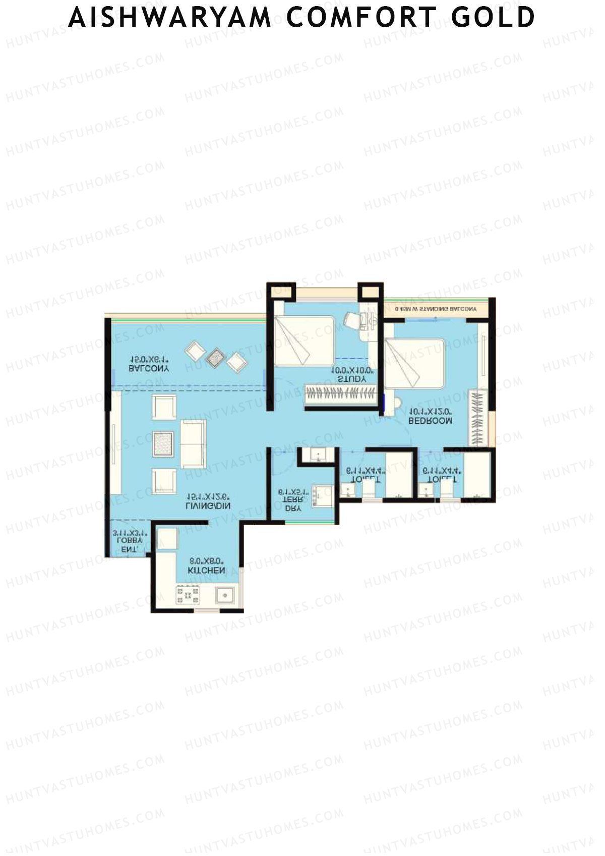Aishwaryam Comfort Gold Tower E Unit 1 Floor Plan