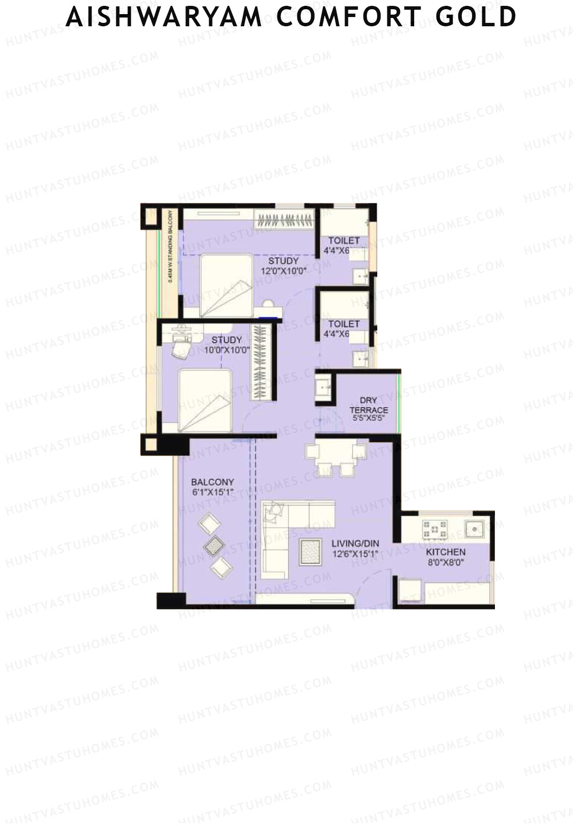Aishwaryam Comfort Gold Tower E Unit 3 Floor Plan