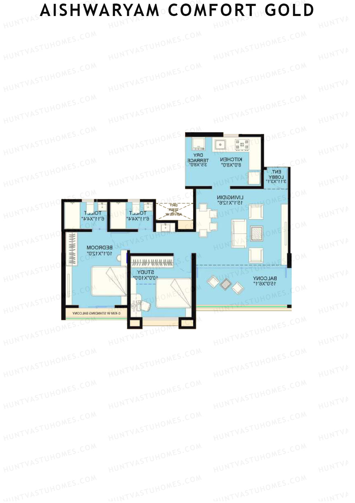 Aishwaryam Comfort Gold Tower E Unit 5 Floor Plan