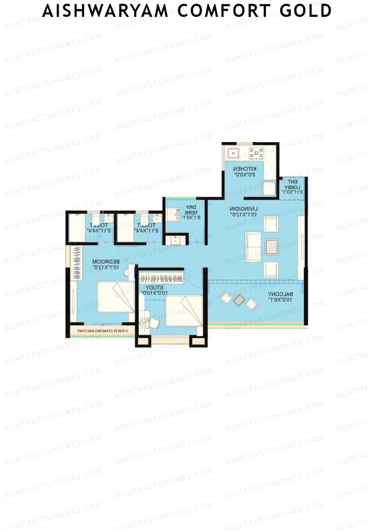 Aishwaryam Comfort Gold Tower E Unit 5 Floor Plan