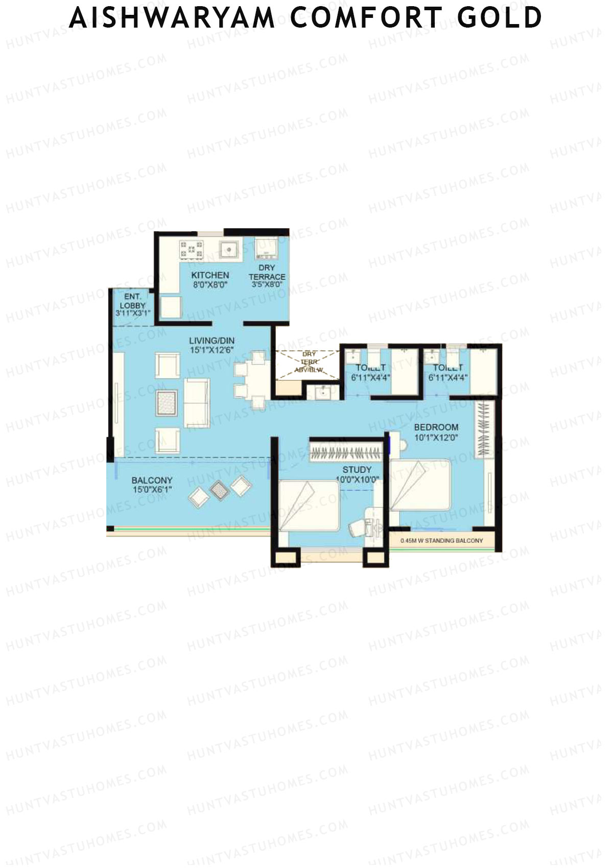 Aishwaryam Comfort Gold Tower E Unit 6 Floor Plan