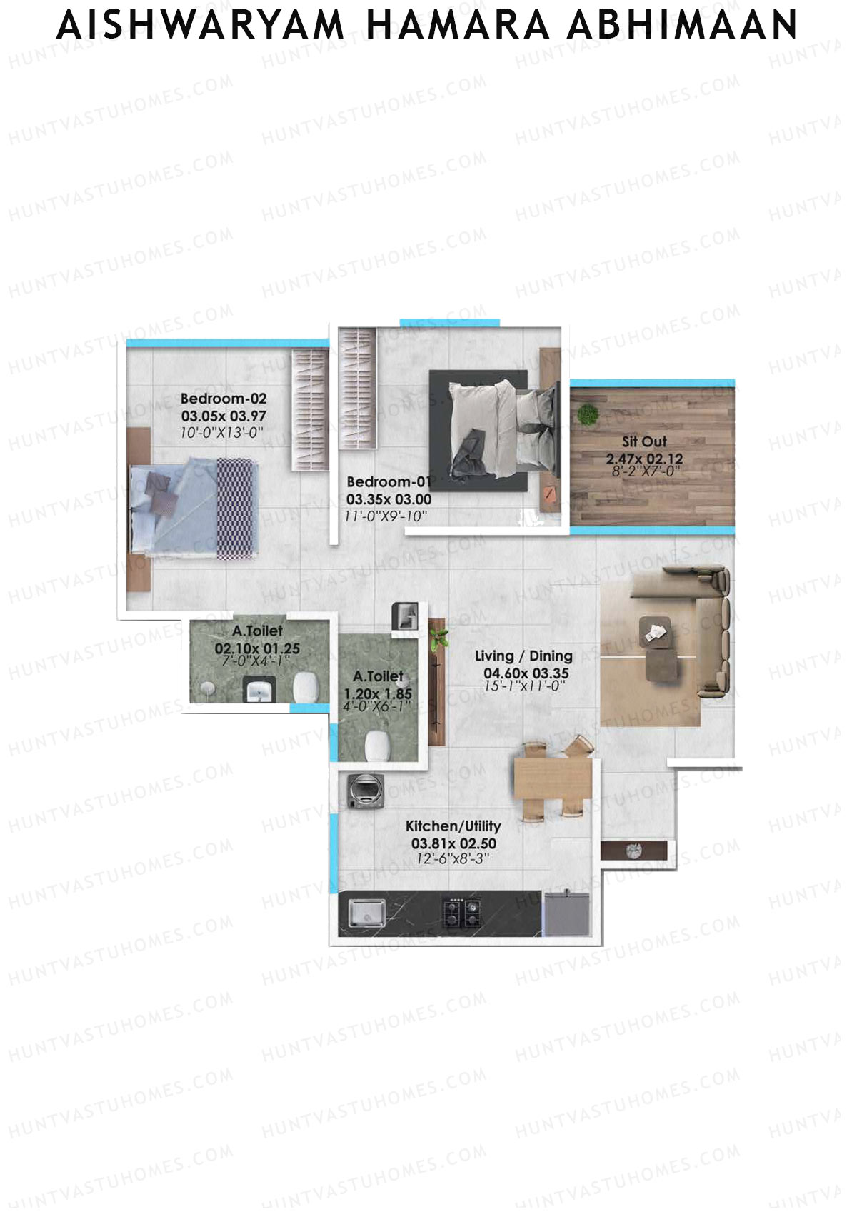 Aishwaryam Hamara Abhimaan Wing B Unit 2 Floor Plan