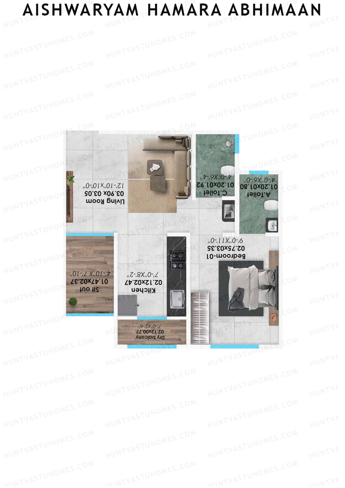 Aishwaryam Hamara Abhimaan Wing C Unit 12 Floor Plan