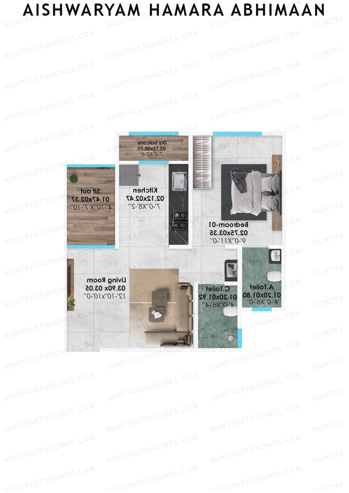 Aishwaryam Hamara Abhimaan Wing C Unit 3 Floor Plan