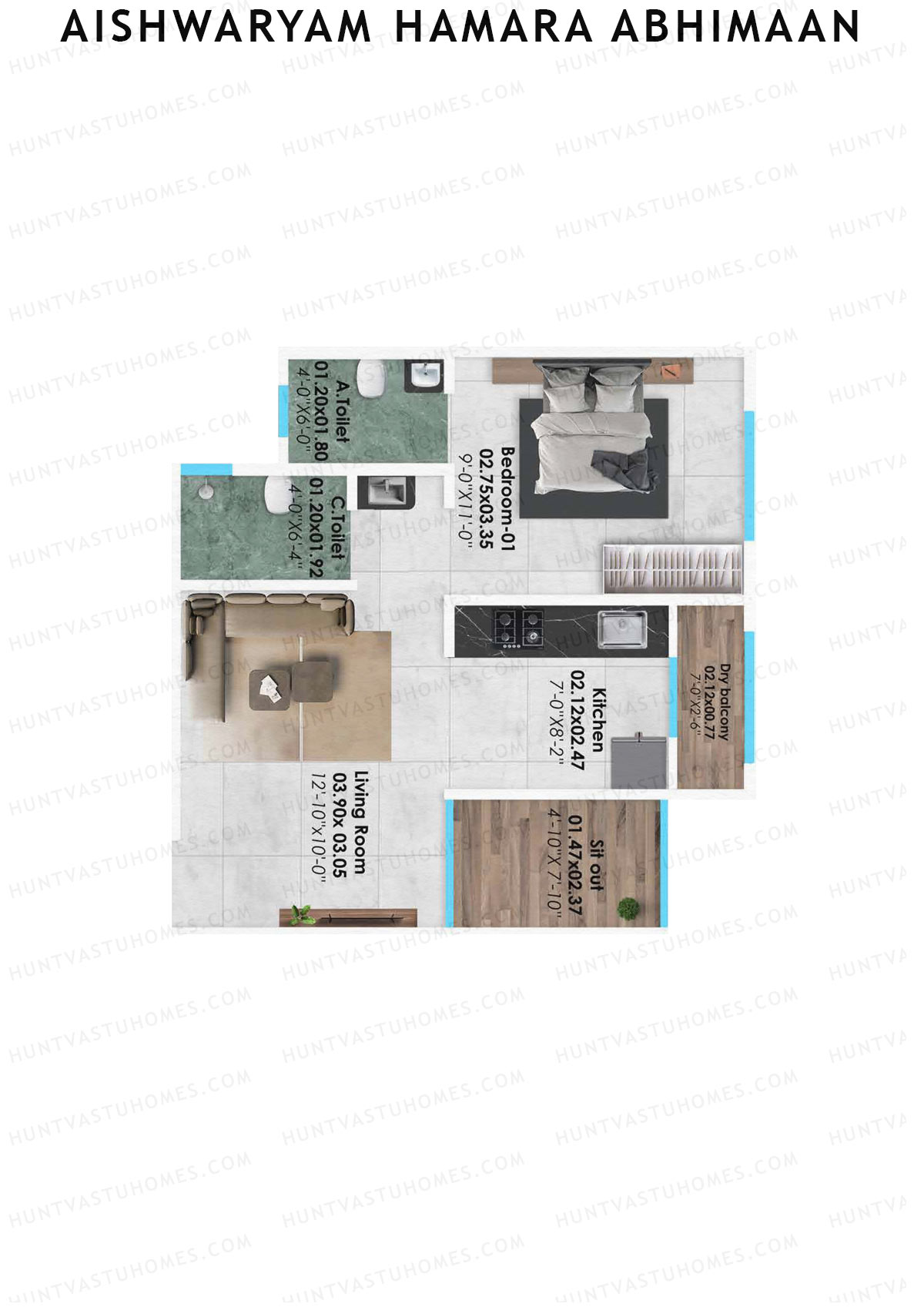Aishwaryam Hamara Abhimaan Wing C Unit 6 Floor Plan