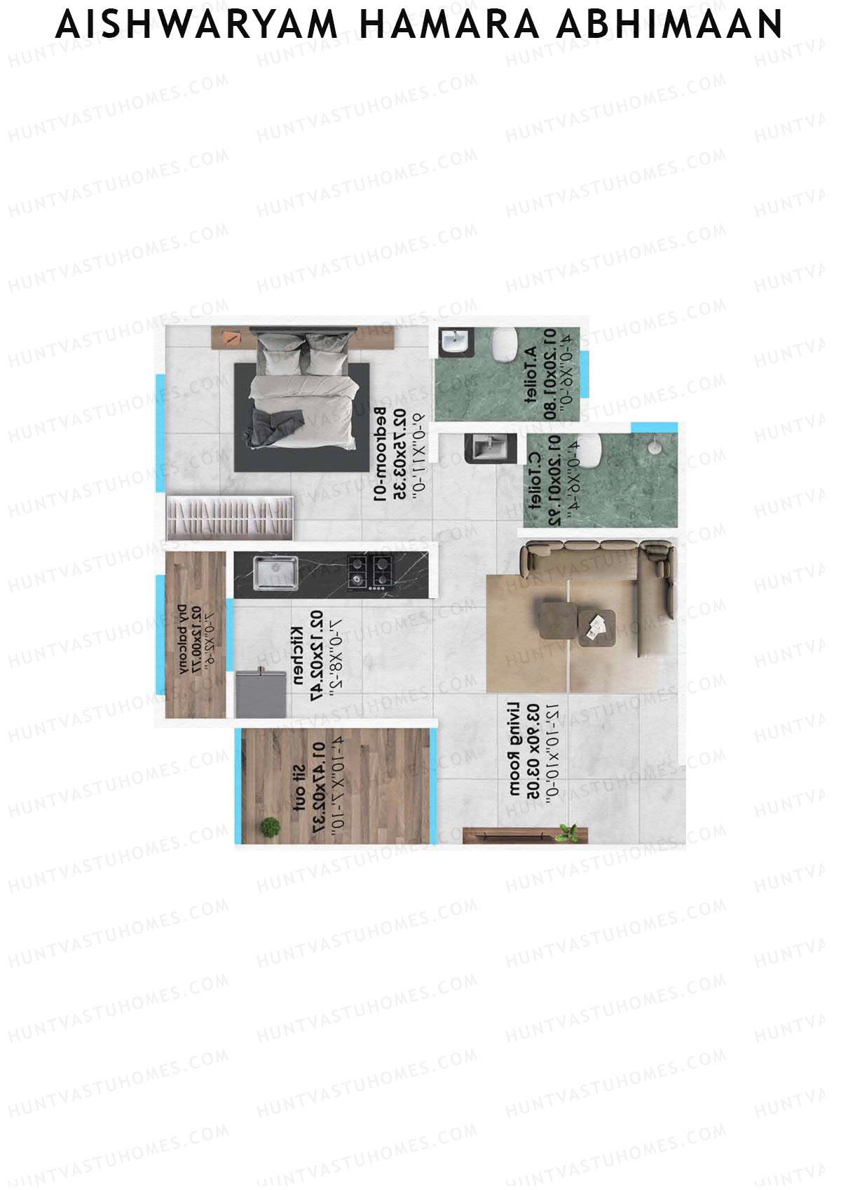 Aishwaryam Hamara Abhimaan Wing C Unit 9 Floor Plan