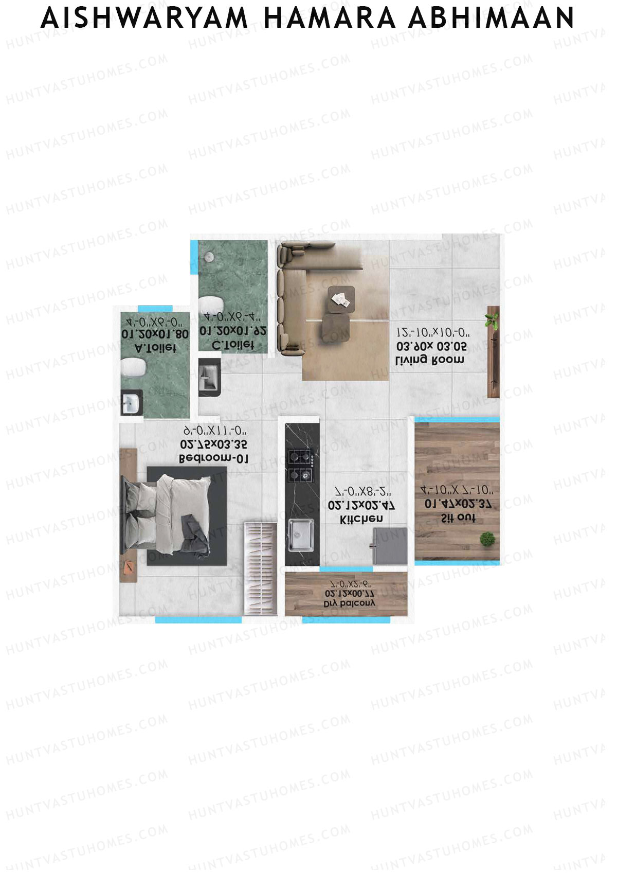 Aishwaryam Hamara Abhimaan Wing D Unit 8 Floor Plan