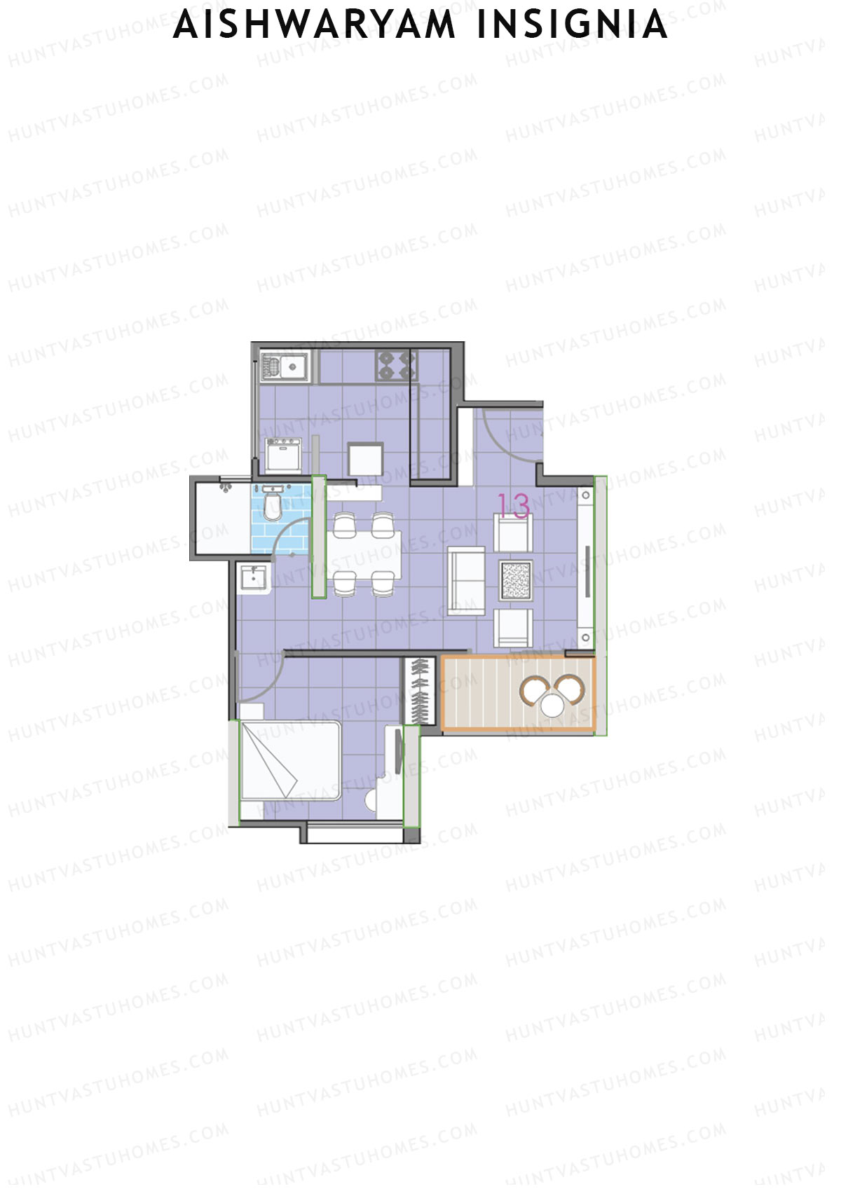 Aishwaryam Insignia Tower A Unit 13 Floor Plan