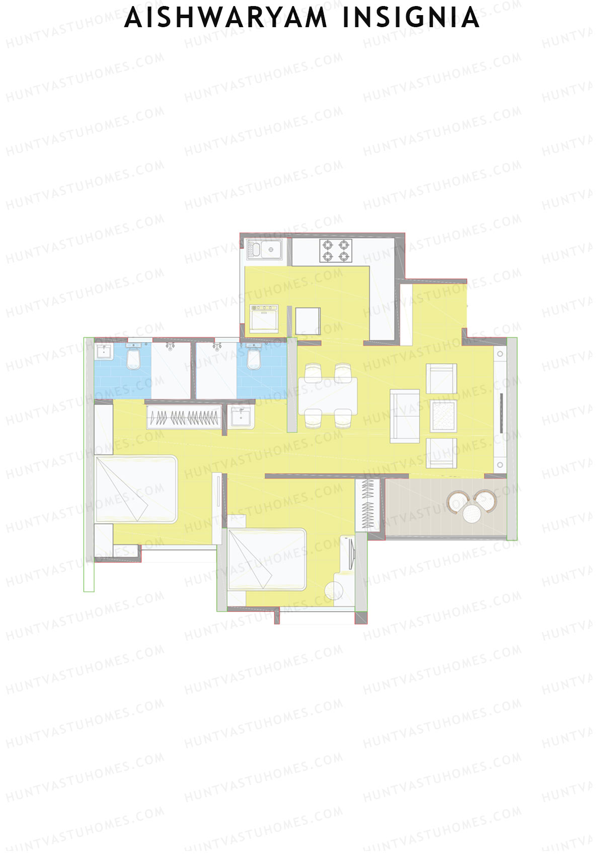 Aishwaryam Insignia Tower A Unit 3 Floor Plan