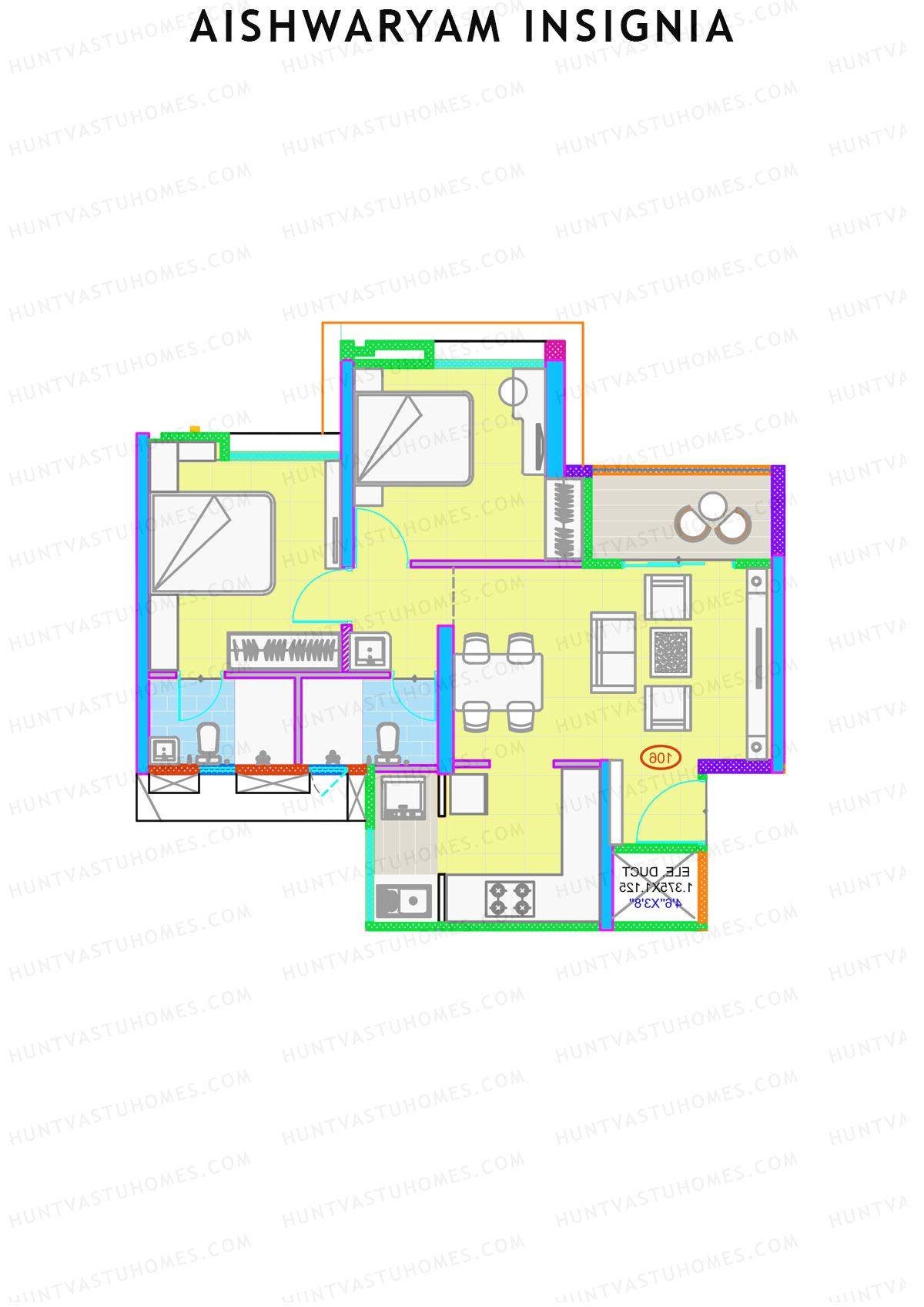 Aishwaryam Insignia Tower B Unit 3 Floor Plan