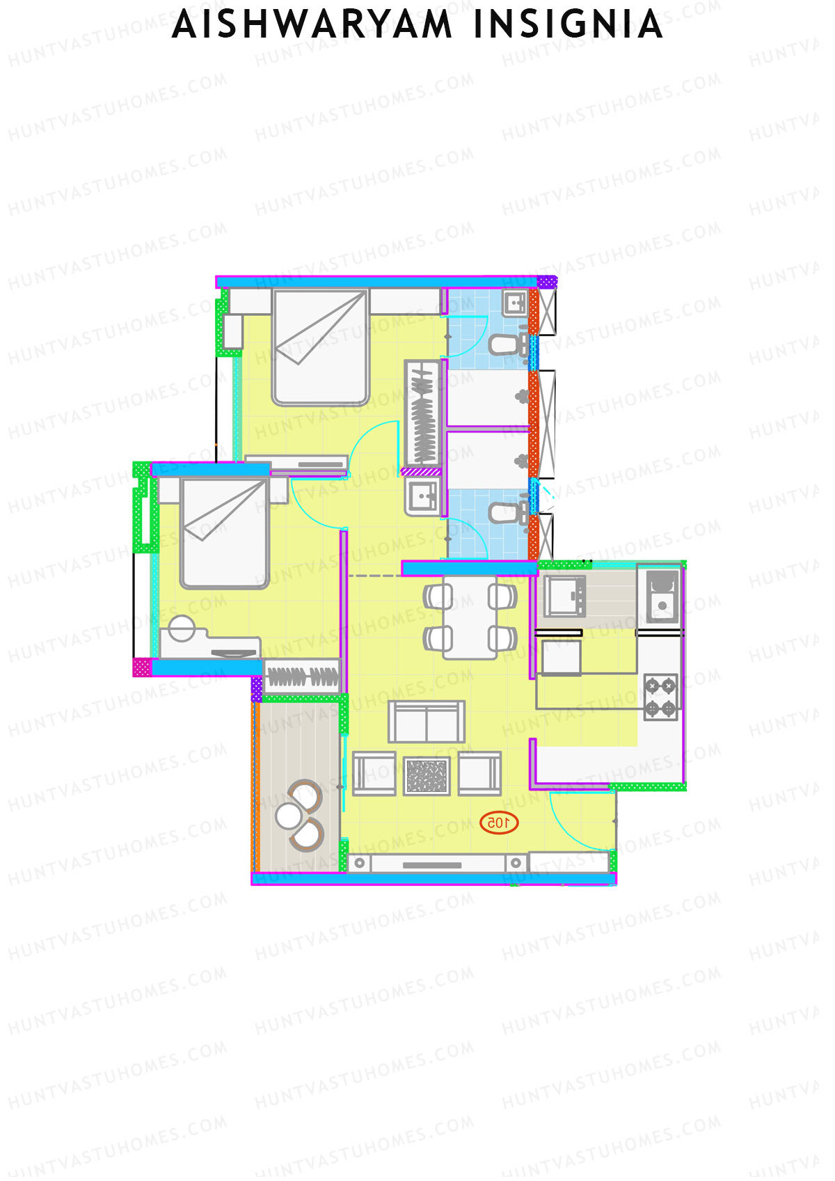 Aishwaryam Insignia Tower B Unit 4 Floor Plan