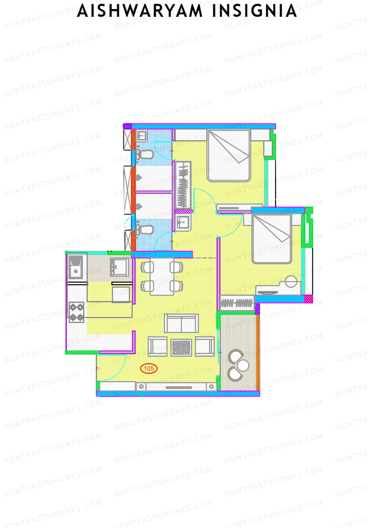 Aishwaryam Insignia Tower B Unit 5 Floor Plan