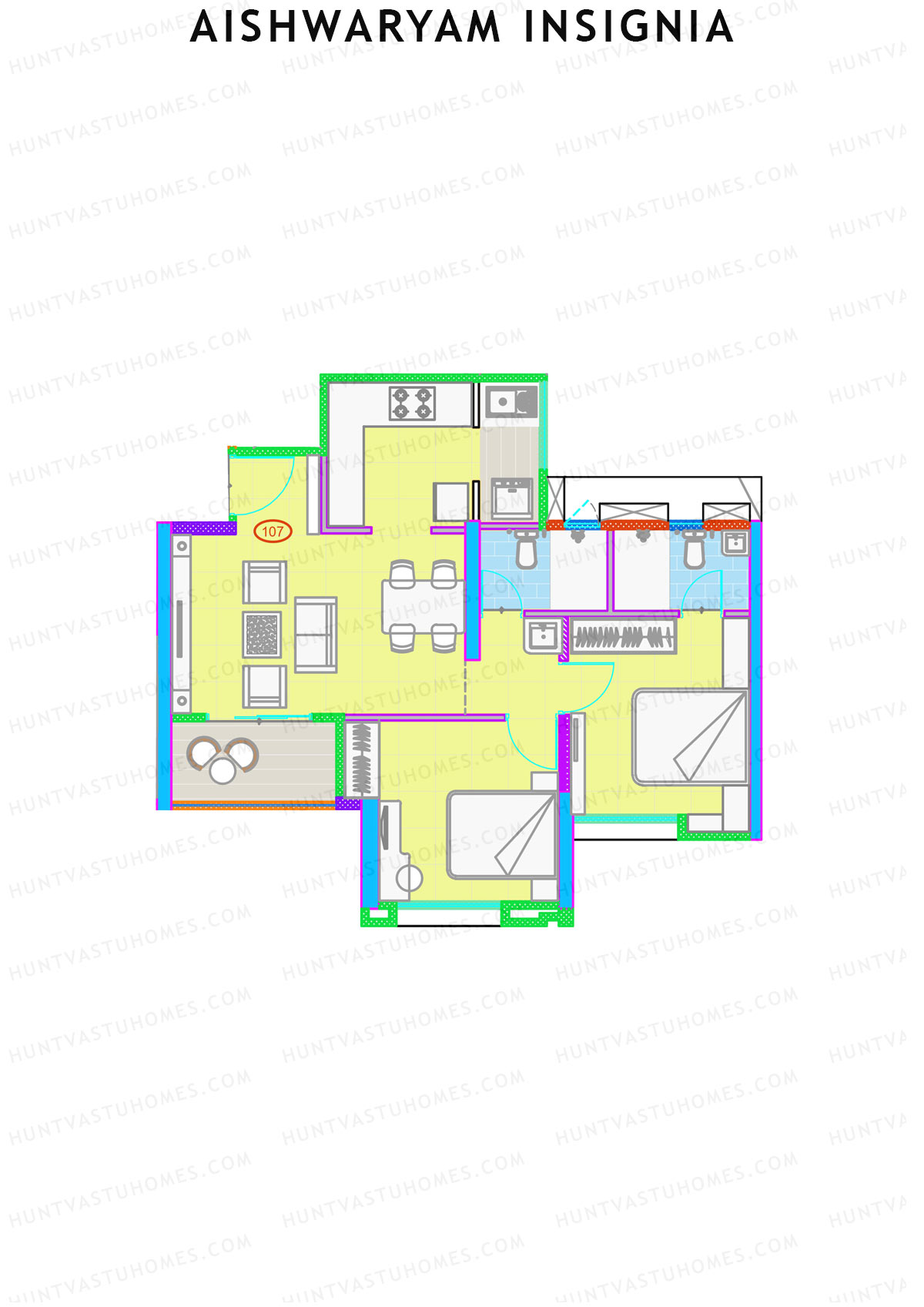 Aishwaryam Insignia Tower B Unit 7 Floor Plan