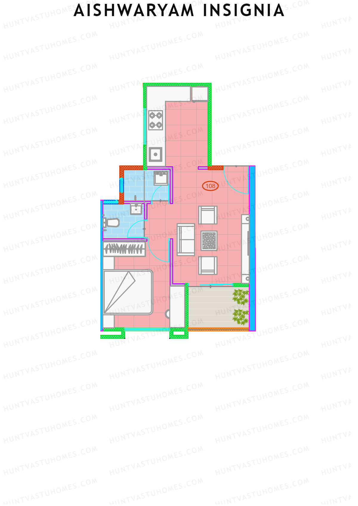 Aishwaryam Insignia Tower B Unit 8 Floor Plan