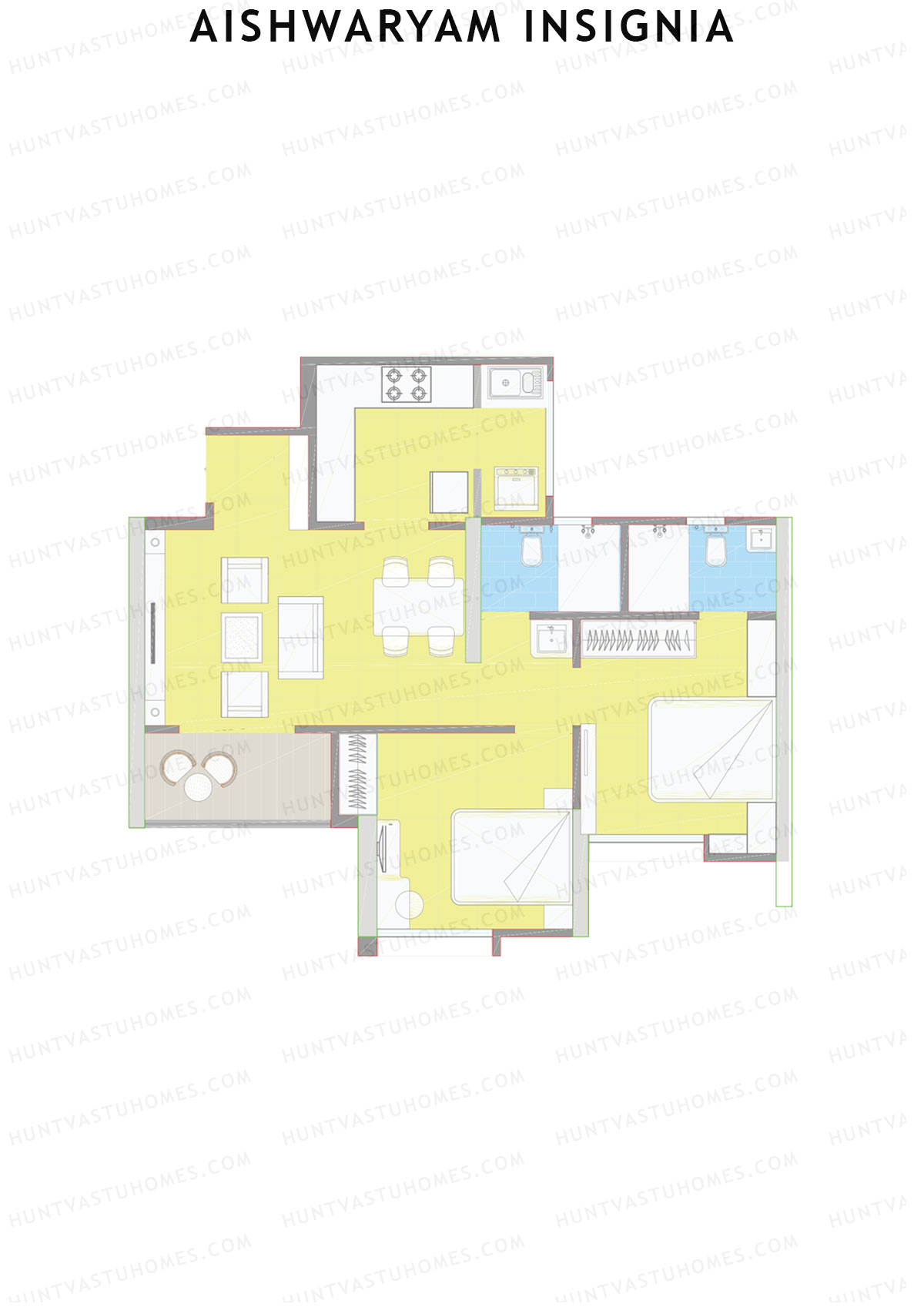 Aishwaryam Insignia Tower C Unit 2 Floor Plan