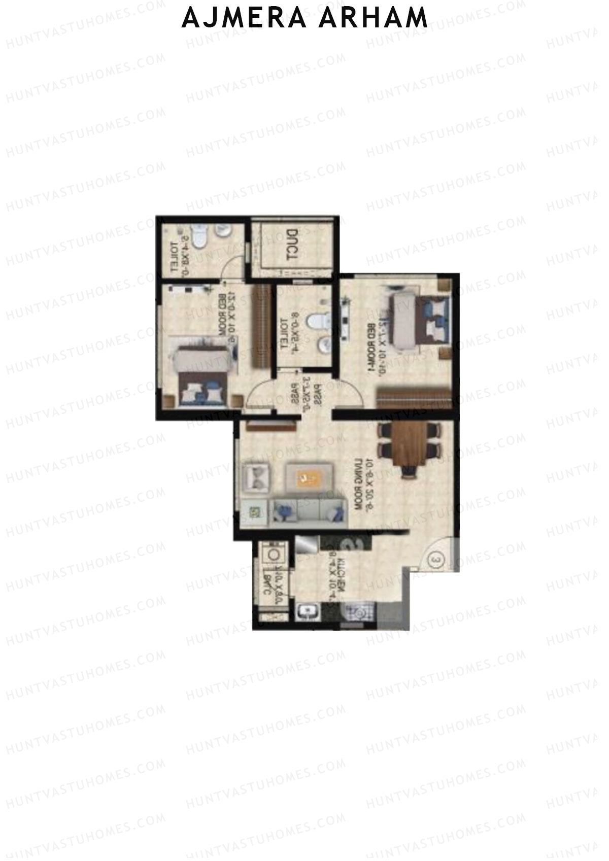 Ajmera Arham Tower A Unit 6 Floor Plan