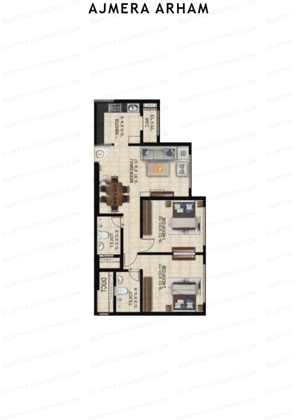 Ajmera Arham Tower A Unit 8 Floor Plan