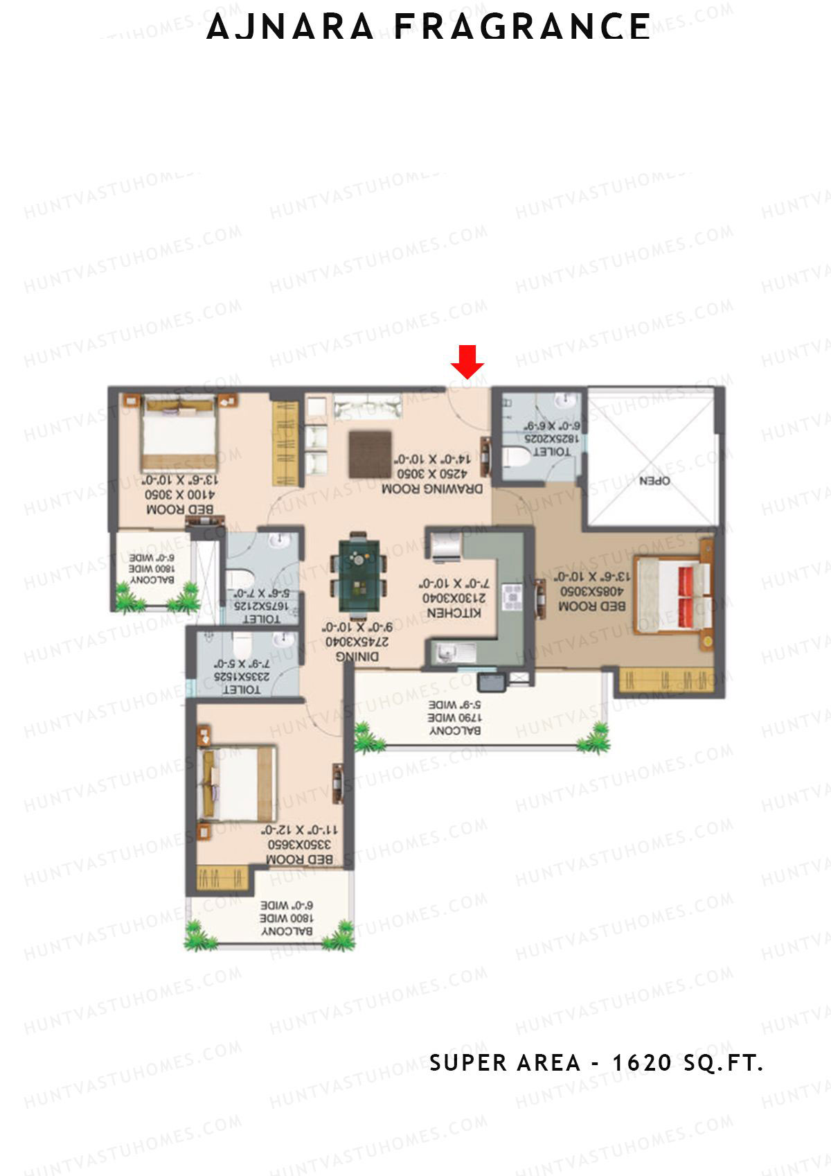 Ajnara Fragrance Tower A Unit 6 Floor Plan