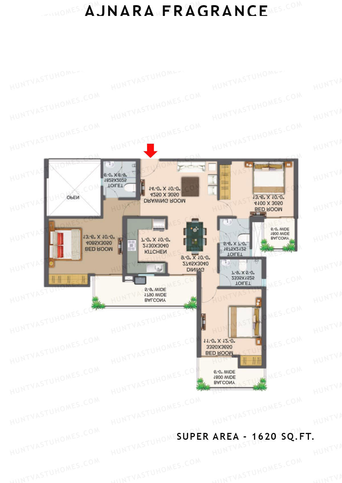 Ajnara Fragrance Tower A Unit 7 Floor Plan