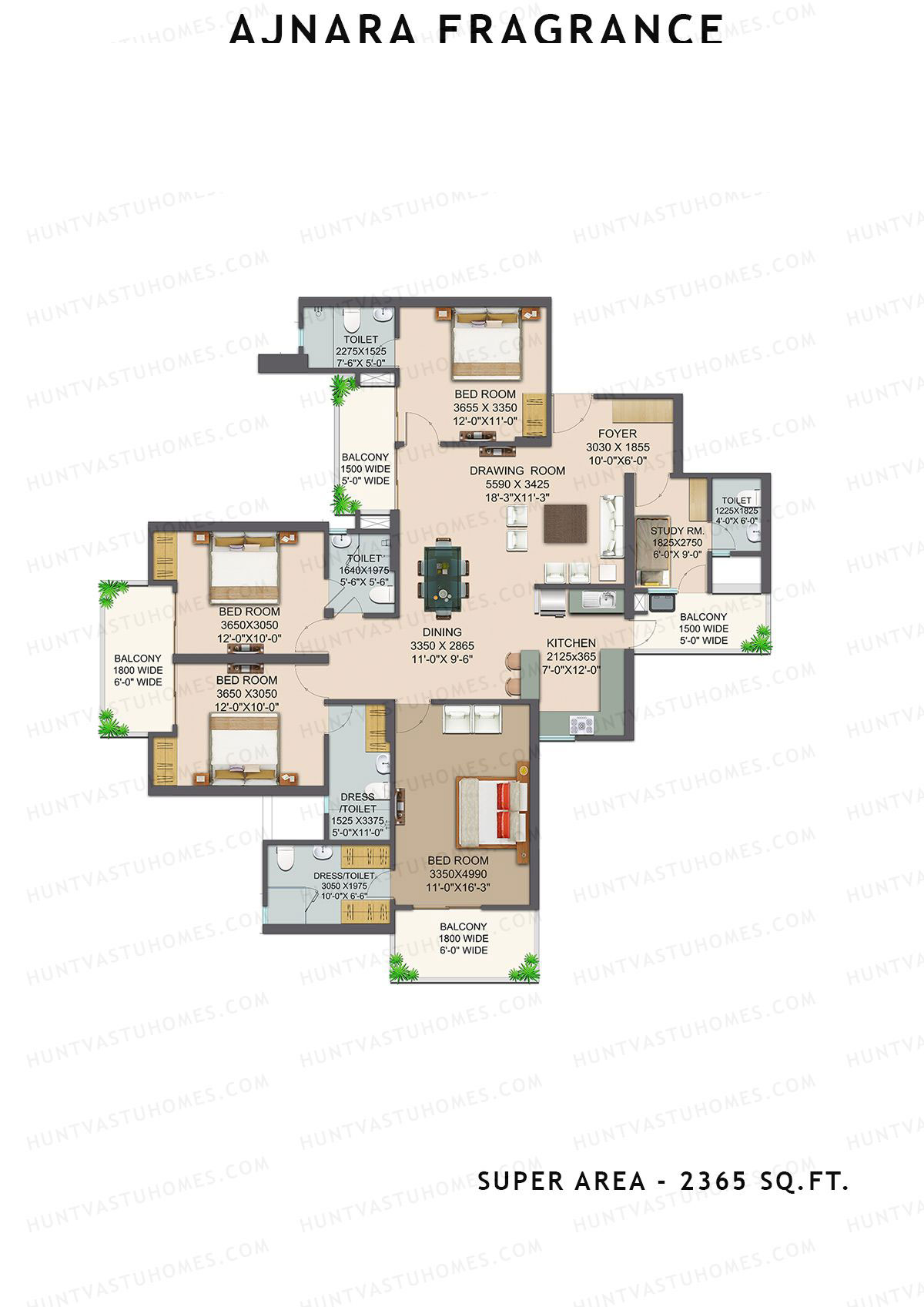 Ajnara Fragrance Tower A Unit 8 Floor Plan