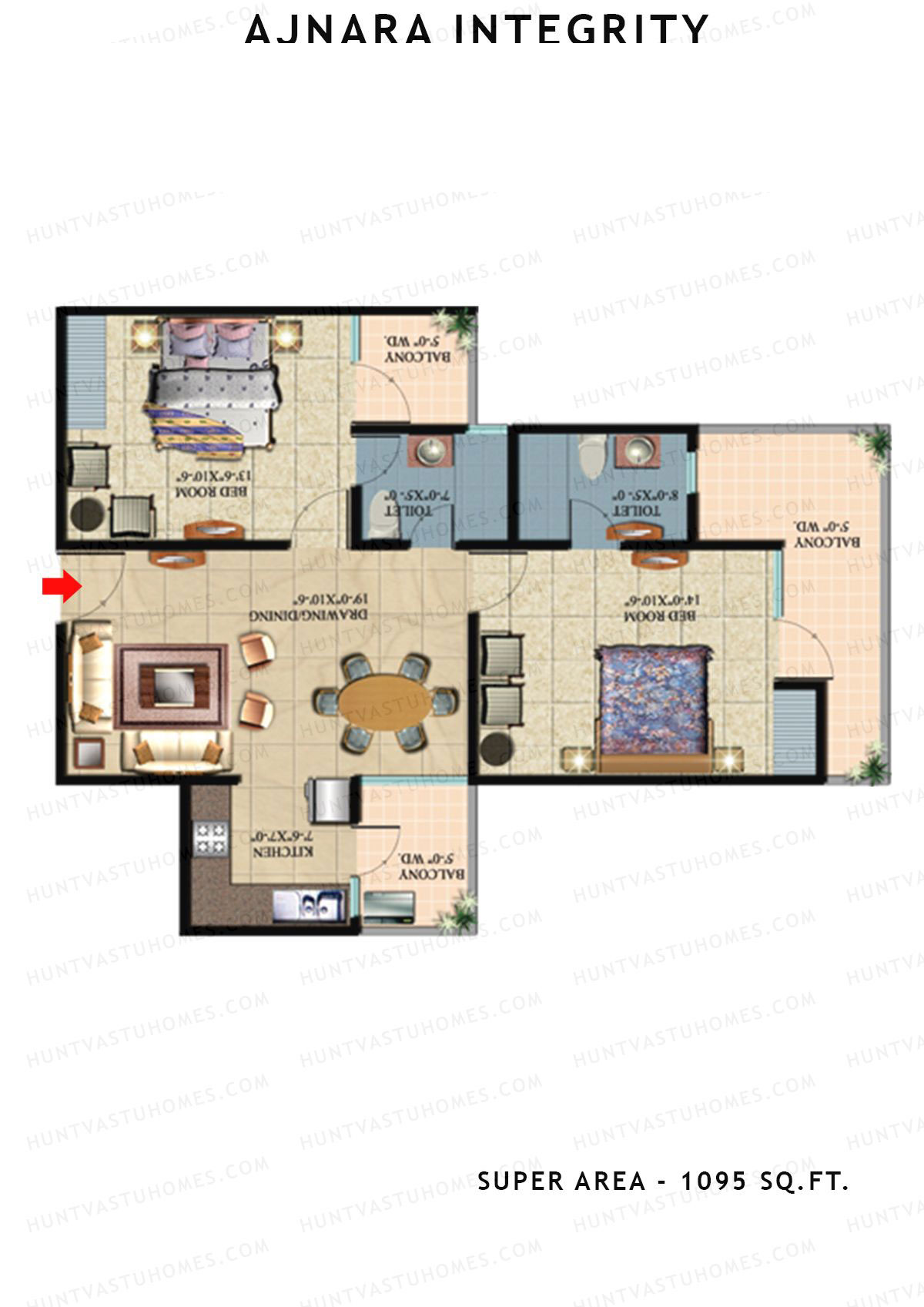 Ajnara Integrity Tower A Unit 10 Floor Plan