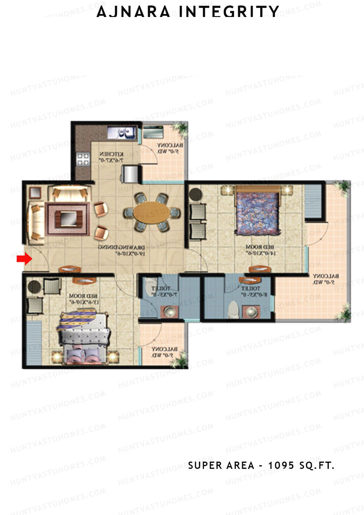 Ajnara Integrity Tower A Unit 9 Floor Plan