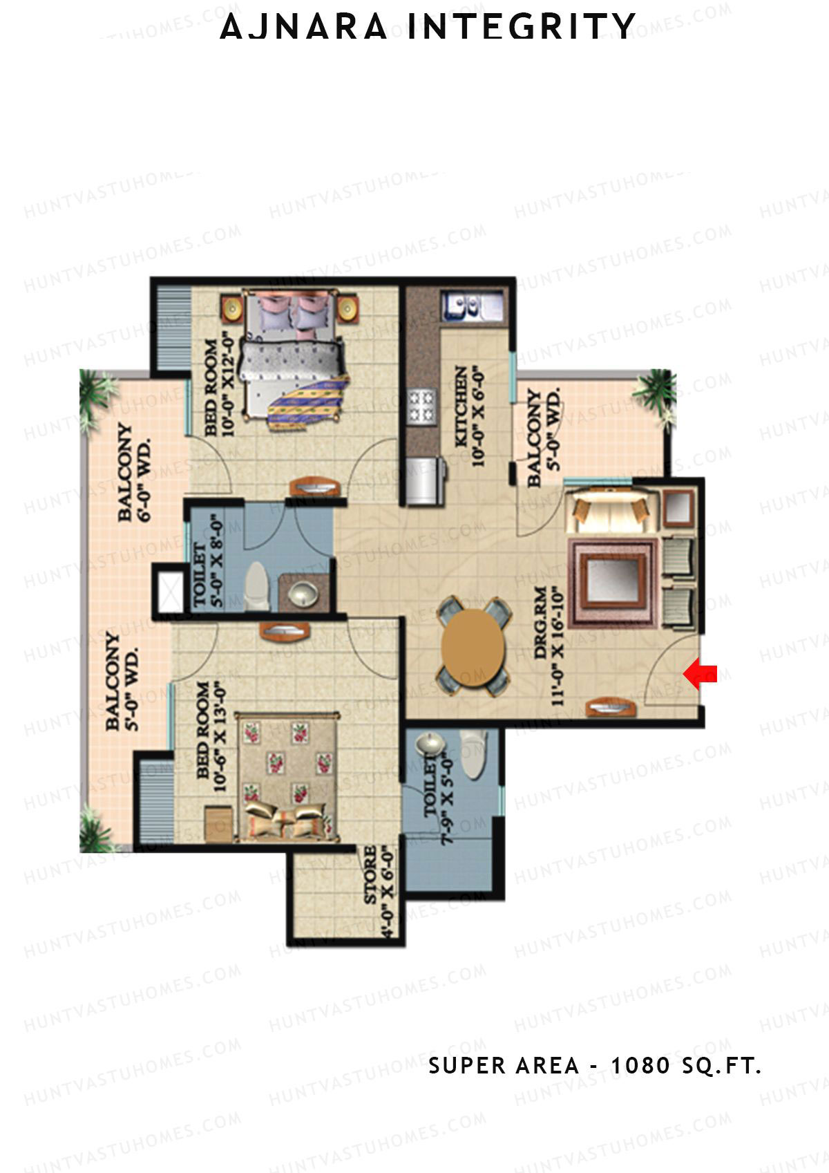 Ajnara Integrity Tower C Unit 2 Floor Plan