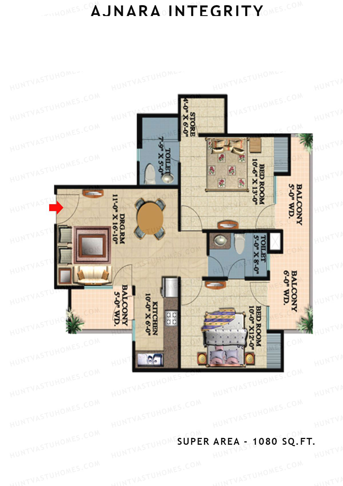 Ajnara Integrity Tower C Unit 8 Floor Plan