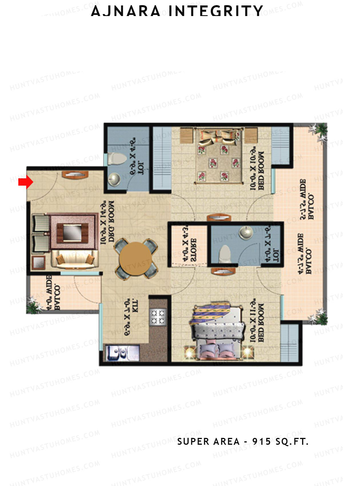 Ajnara Integrity Tower D Unit 10 Floor Plan