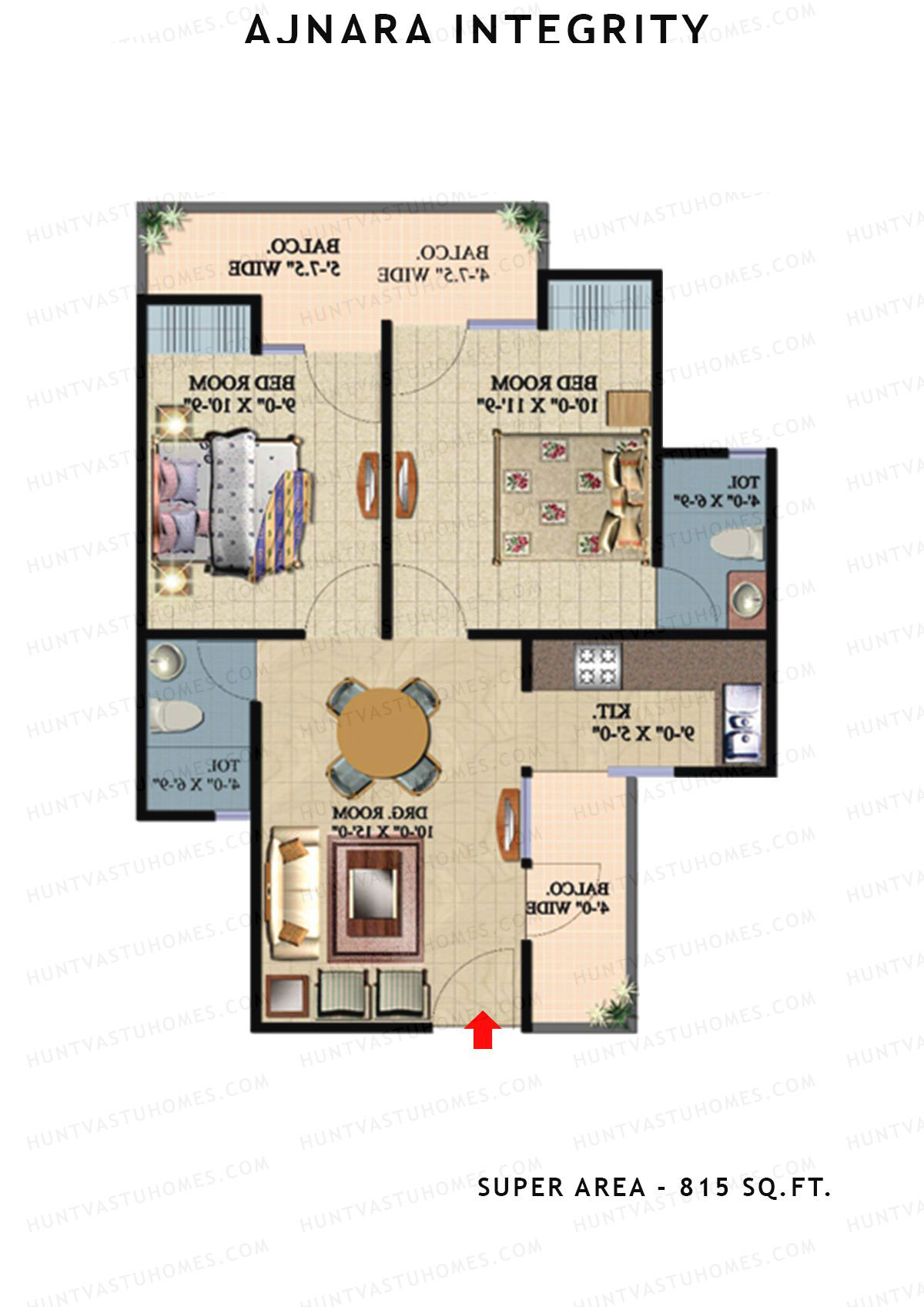Ajnara Integrity Tower F Unit 9 Floor Plan