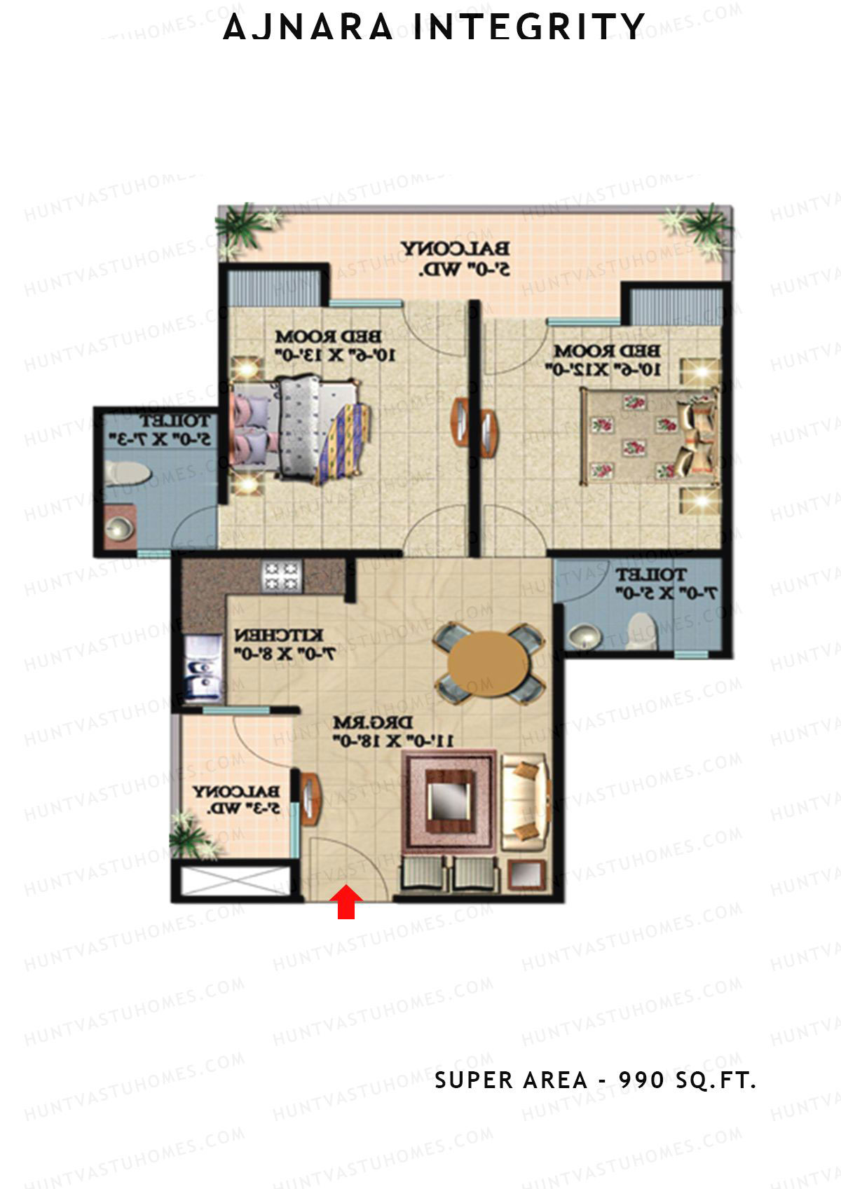 Ajnara Integrity Tower G Unit 6 Floor Plan