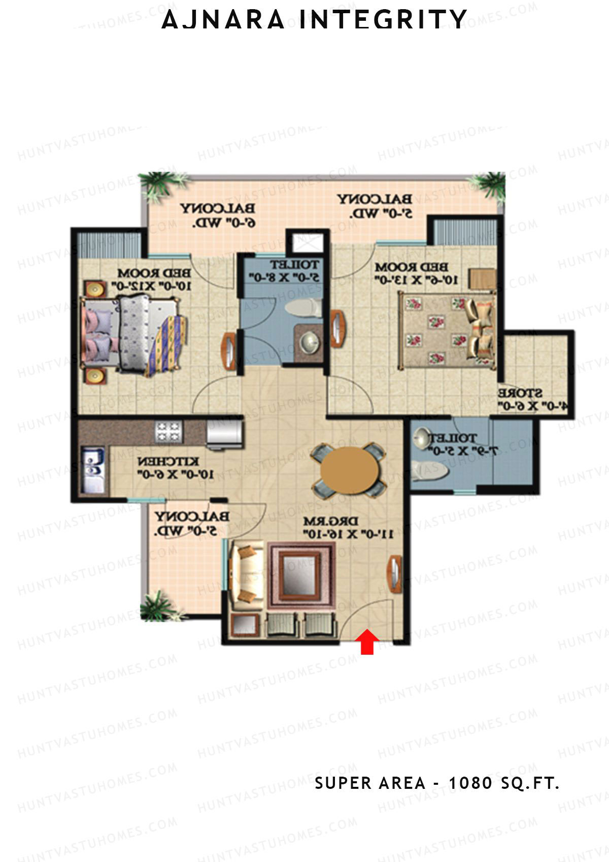 Ajnara Integrity Tower H Unit 6 Floor Plan